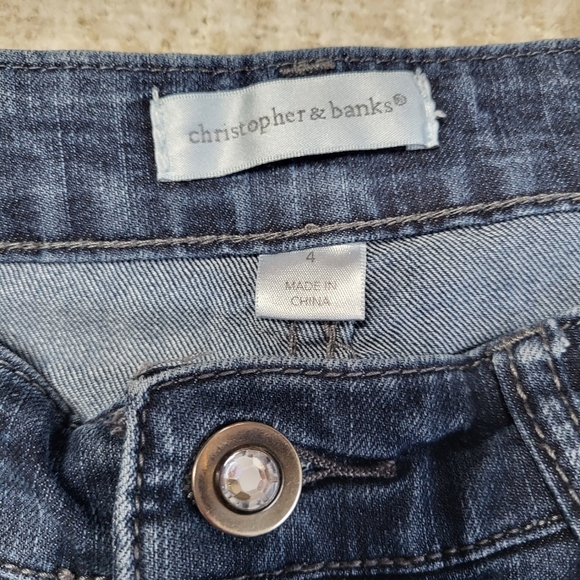 Christopher & Banks embellished boot cut mid-rise jeans - Picture 2 of 10